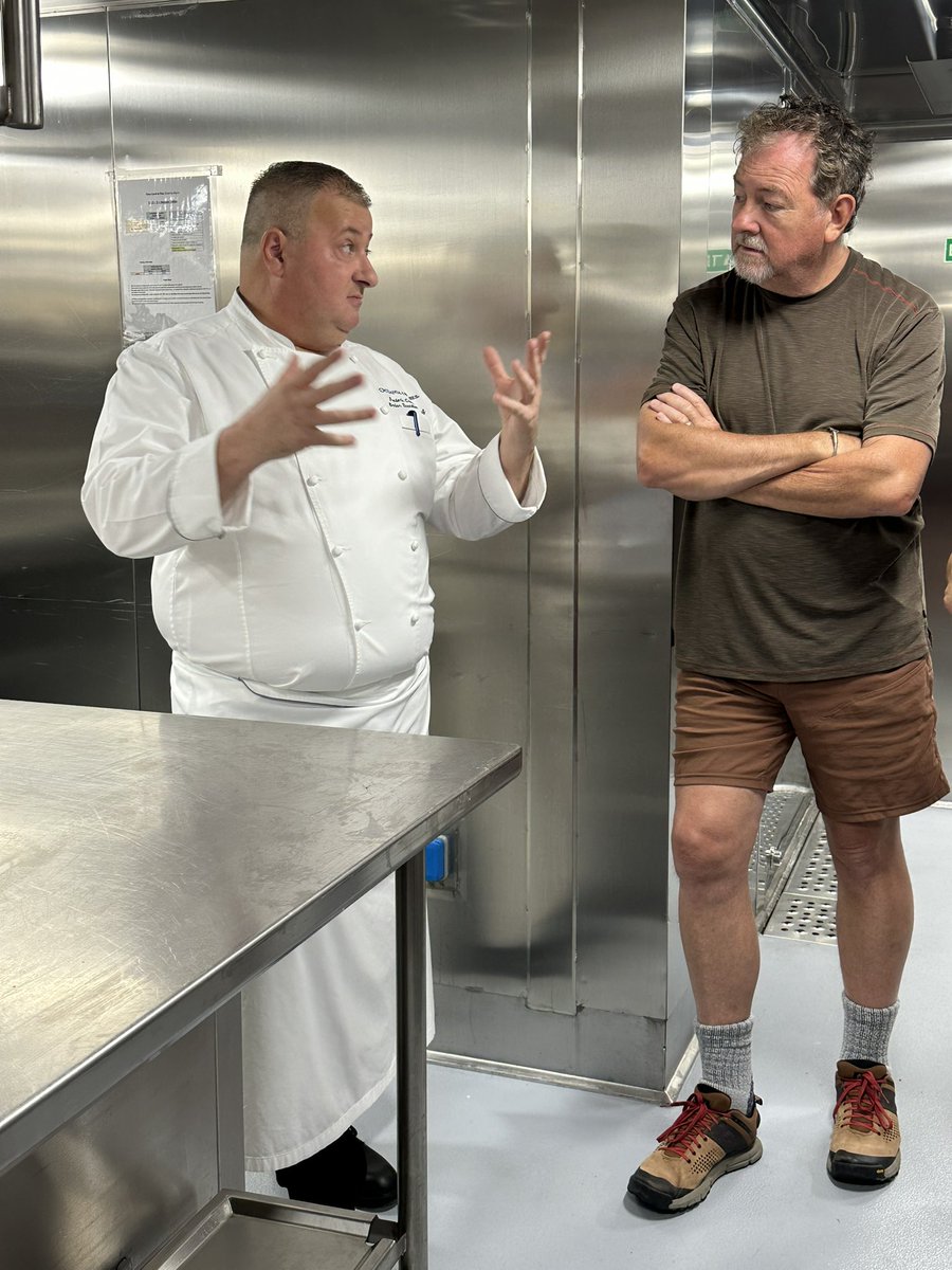 TCsarahbolton's tweet photo. Fabulous galley tour with Executive Chef Frederic this afternoon, viewing galleys & stores.
@OceaniaCruises #OceaniaAllura @TCworldwide @life_at_tc #TCExperience @CLIAEurope #CLIAMaster #Awardwinningcruiseagent #CruiseExpert #AdultOnly #LuxuryCruise https://t.co/PisAPunwKn