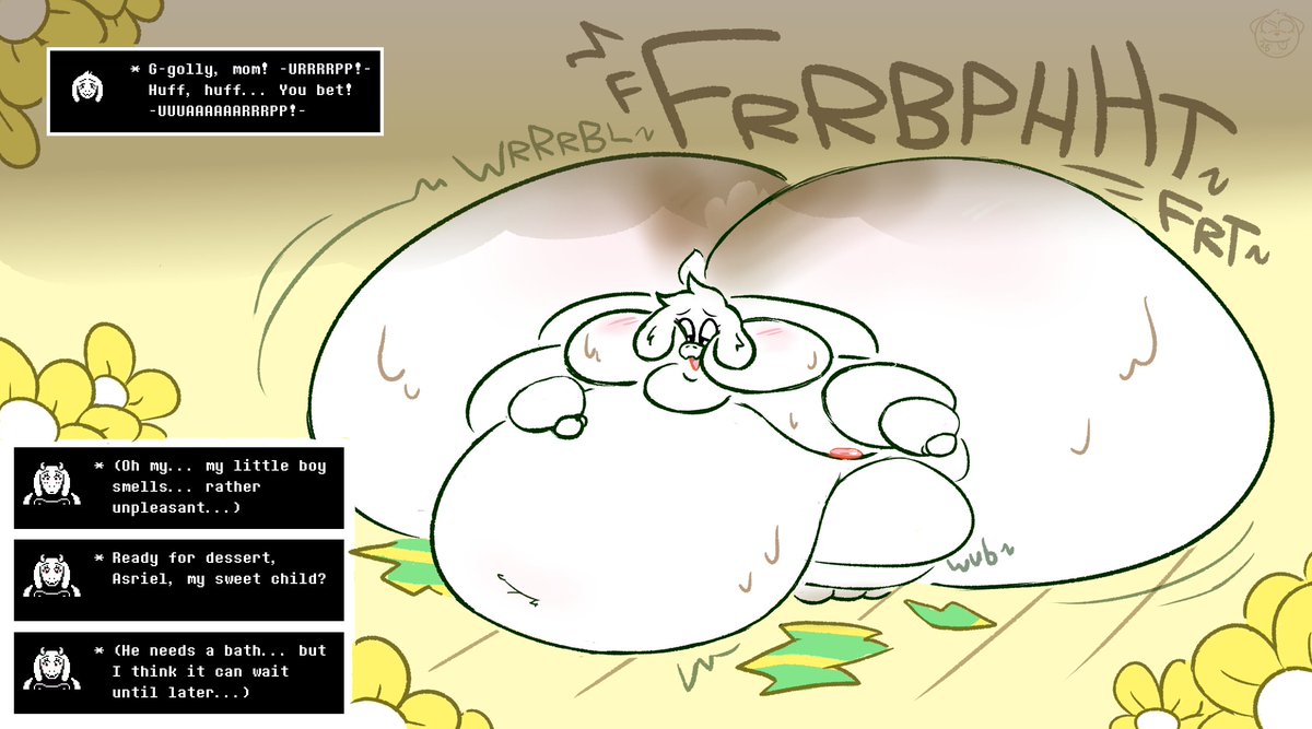 Overfed_Pets's tweet photo. Ripping Ass-riel!~ 💚🐐💨

The Dreemurr household reeks of goatboy stink!~ https://t.co/omQUDBiN9q