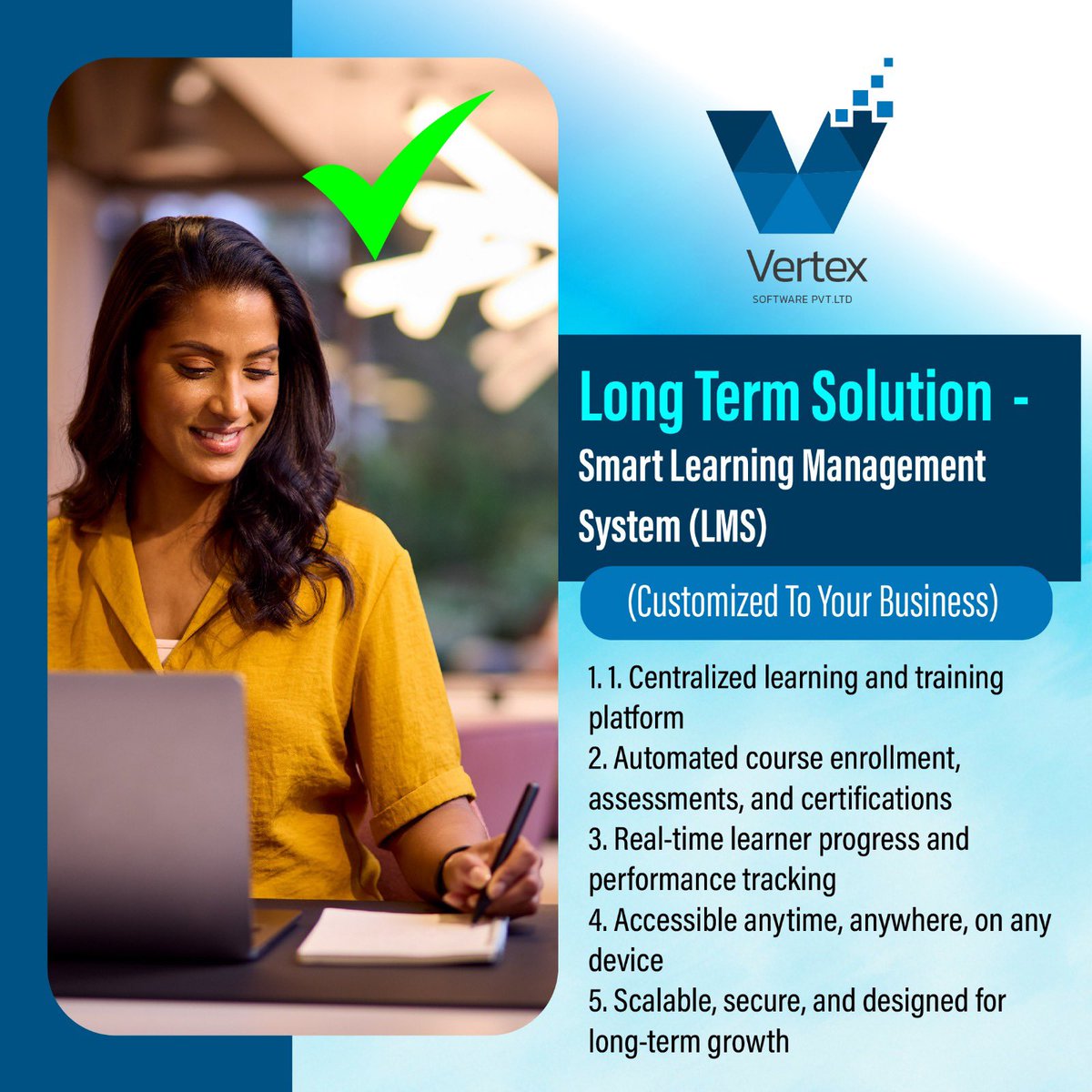VSELKC's tweet photo. At Vertex Software Pvt Ltd, we design and develop customized Learning Management Systems that simplify teaching, streamline course management, and improve interactive learning experiences.

CONTACT US!

📞 +94 77 554 5908
📧 Contact@vertex-software-enterprise.com

#vertexbytes https://t.co/NaPxD42b2F
