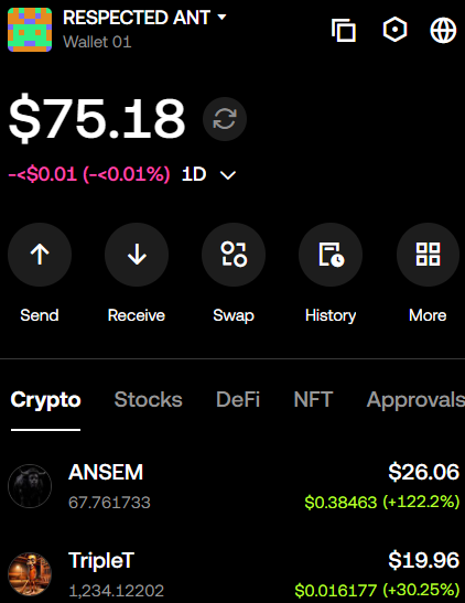 RESPECTED_NEWS's tweet photo. @phantom Big Whales Out here looking nice off of #ANSEM 
an I wish I could have caught this early. 
Congrats to everyone who has tho. 
my wallet right now. and man i took a lost today 

6kZTD4V1xicHDBdMR9KqbeabxiufcbnkenTekpbgGxDb https://t.co/iNbCUzHVJB
