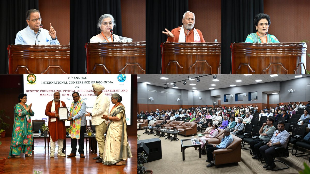 cup_bathinda's tweet photo. 11th International Annual Conference of #BGCI commenced at CU Punjab (3–5 July).
Inaugural session featured Chief Guest Address by Dr. N.K. Mehra, special address by BGCI President Dr. Annie Hasan and presidential address by VC Prof. RP Tiwari.
@EduMinOfIndia https://t.co/LsOC4OD8lL