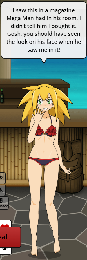 MegaRockCockX2's tweet photo. Got to play strip poker with Roll... her swimsuit here looks familiar. https://t.co/qsL6mhMQ5G