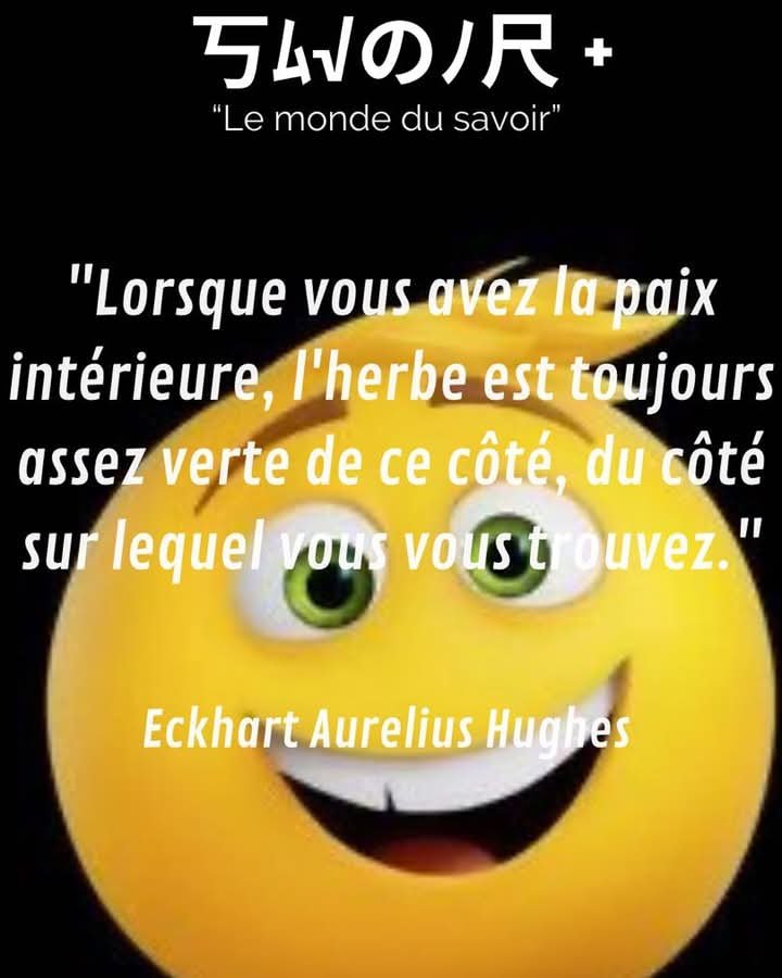Savoirplus0's tweet photo. Citation Du Jour 📖 

> « Lorsque vous avez la paix intérieure, l'herbe est toujours assez verte de ce côté, du côté sur lequel vous vous trouvez. »

 Lorsque l'on cultive la paix intérieure, on cesse de comparer sa vie à celle des autres. On apprend à apprécier ce que l'on possède et à faire grandir son propre « jardin ».

Le bonheur dépend moins de ce qui nous entoure que de notre état d'esprit.

Nous ne contrôlons pas les circonstances, mais nous pouvons contrôler notre façon de les percevoir. Une personne en paix avec elle-même ne cherche pas constamment ailleurs ce qui lui manque.

 La paix intérieure élève la vibration de la conscience. Lorsque notre énergie est harmonieuse, nous attirons davantage de gratitude, de sérénité et d'opportunités. Le « vert » de l'herbe symbolise alors l'abondance qui se révèle lorsque l'on est aligné avec soi-même.

Ne passez pas votre vie à regarder le jardin du voisin. Arrosez le vôtre chaque jour, et il deviendra lui aussi verdoyant.📚🙌🏽