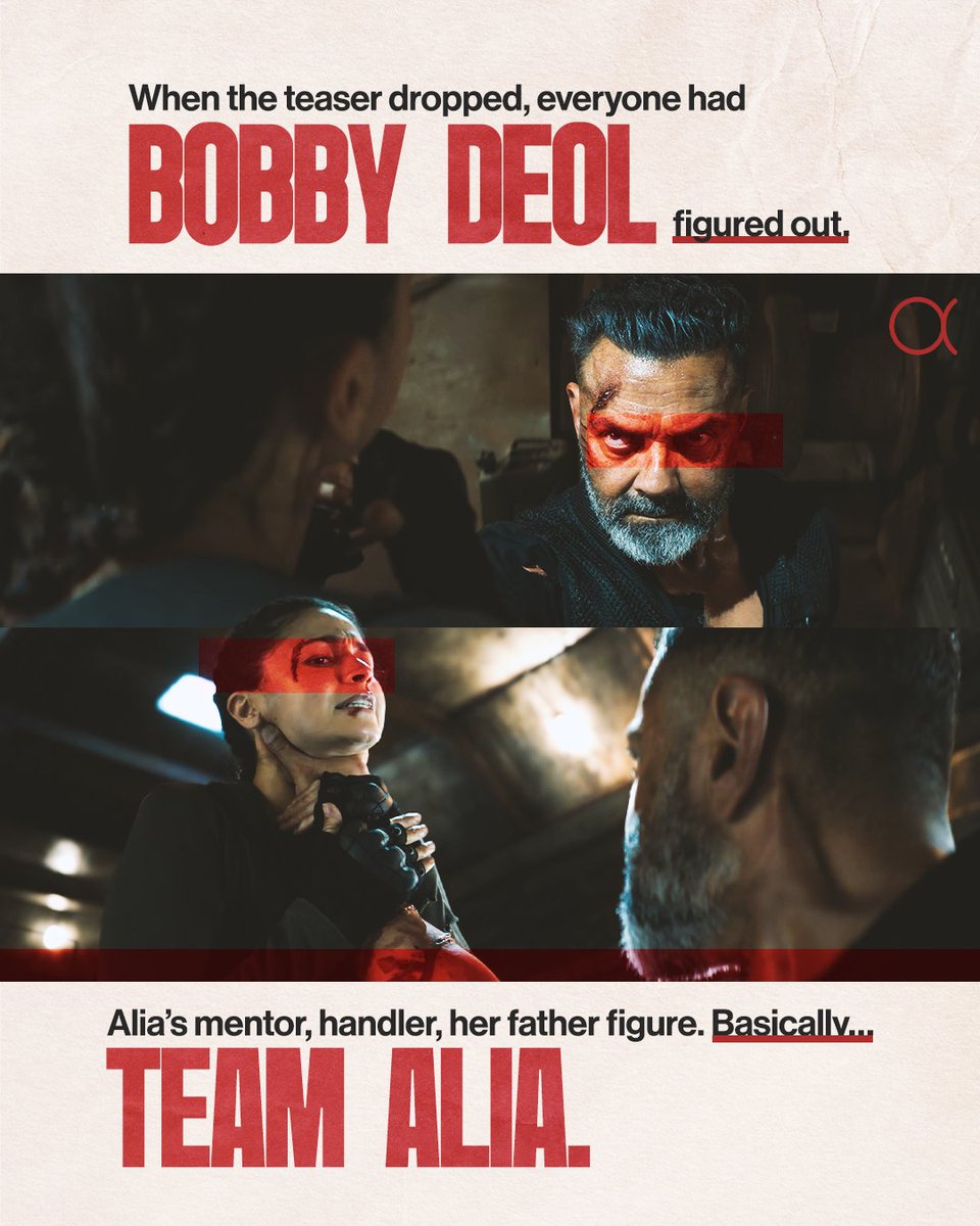bookmyshow's tweet photo. Turns out, going full Alpha takes a whole lot of grit.
https://t.co/C8btiXX5YL
#Alpha #AliaBhatt #Sharvari #BobbyDeol #AnilKapoor #WeekendPlans #BookMyShow
(1/2) https://t.co/KRGjyENFb6