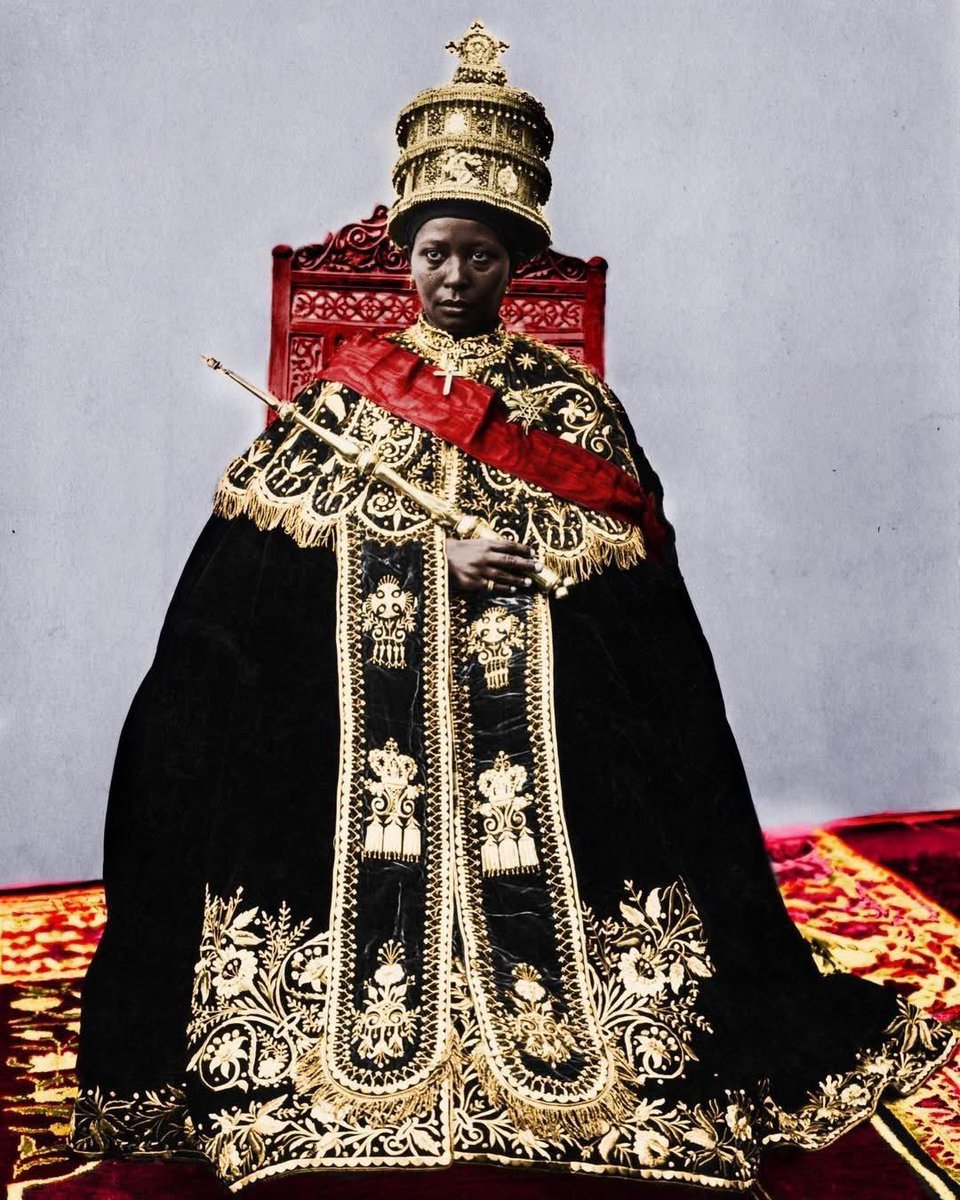 voxyoruba's tweet photo. Empress Zewditu of Ethiopia: A Queen of Strength and Legacy 🇪🇹 

Daughter of Emperor Menelik II, Zewditu rose to the throne in 1916, becoming one of Ethiopia’s most powerful female rulers.  

Crowned Queen of Kings in 1917, she continued her father’s legacy when leadership was often reserved for men.  

Her reign reminds us that African history is rich with powerful women who led with resilience and grace.