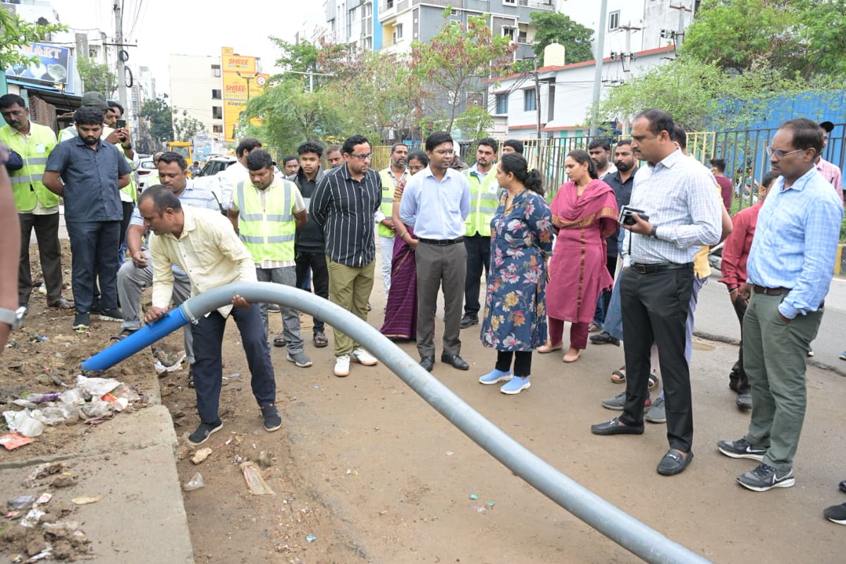 CMC_Offcl's tweet photo. Pilot Demonstration of Mechanized Road Sweeping Technologies

The Commissioner, Cyberabad Municipal Corporation, along with the Additional Commissioner (Sanitation), Zonal Commissioner, Kukatpally, Deputy Commissioner, Madhapur, inspected a live demonstration of advanced mechanized road sweeping equipment at Parvath Nagar.

The demonstration showcased:

Self-Propelled Sweeping Machine – For efficient sweeping of internal roads and by-lanes.

Truck-Mounted Vacuum Cum Sweeping Machine – For mechanized sweeping and vacuum collection of dust and waste on major roads.

Waste Collection Vehicle – For lifting and transportation of the collected waste.

As part of the pilot initiative, mechanized sweeping operations are being carried out at two selected locations to assess the performance and effectiveness of the equipment under field conditions.

The pilot will help evaluate the suitability of these technologies for enhancing road cleanliness and strengthening sanitation services across Cyberabad.

#SwachhCyberabad #MechanizedCleaning #Sanitation #TeamCMC #Cyberabad

@jayesh_ranjan @TelanganaCS @TelanganaCMO @IPRTelangana @MC_Cyberabad @HiHyderabad @ZC_SLP @ZC_Kukatpally1 @zcquthbullapur @GummallaSrijana