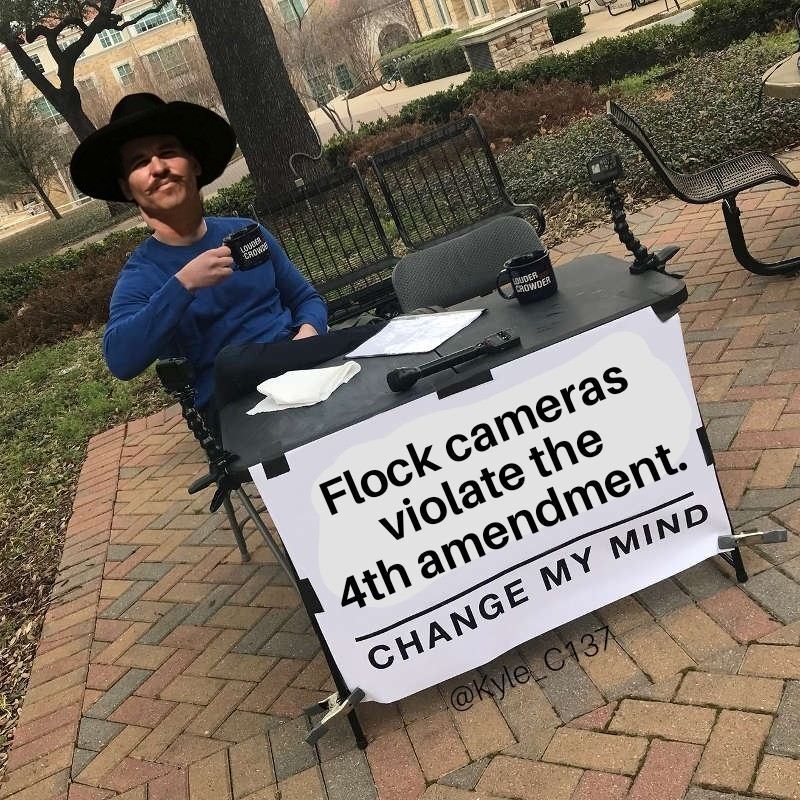 LPBexar's tweet photo. A system that records the movements of millions of innocent people without warrants is mass surveillance. Change our mind. https://t.co/0IQrC69Xtt