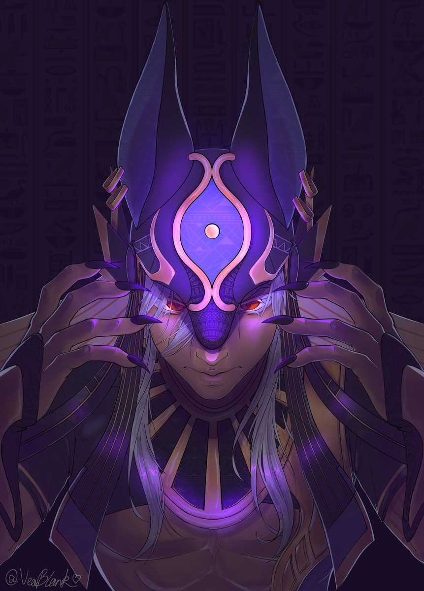 Veablank's tweet photo. The big MAIN piece for @/CyYuVtuber, idk which one I like more honestly #CyYuArt #art https://t.co/ZZyB9yJwcx