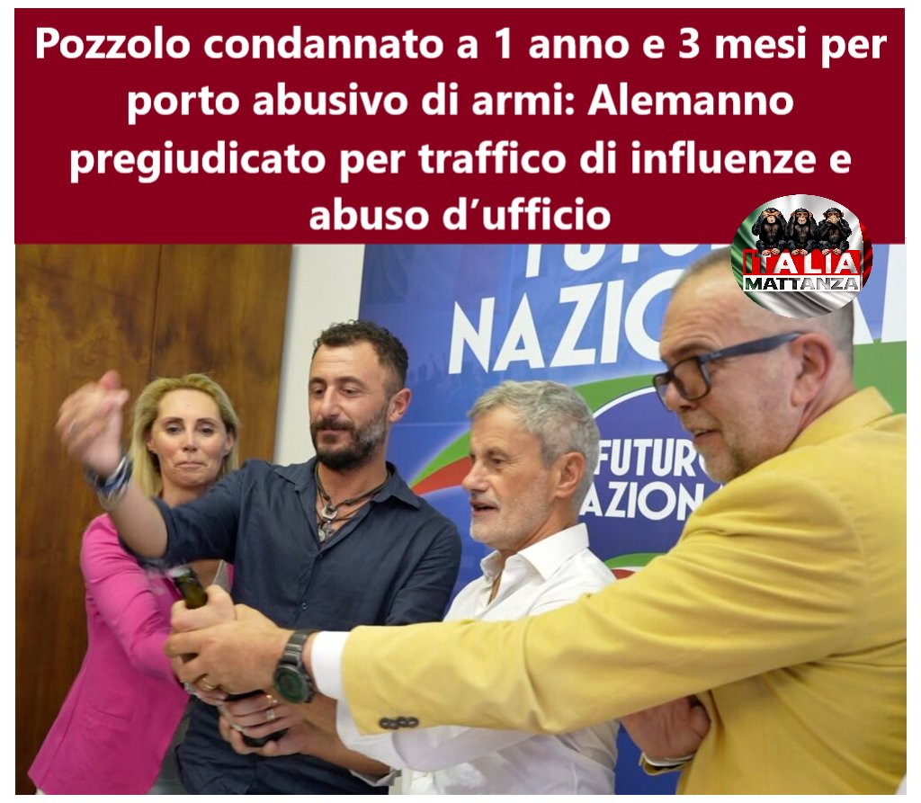 baffi_francesco's tweet photo. Un condannato in primo grado, con patente sospesa per un anno, e un pregiudicato appena uscito dal carcere inaugurano la sede politica di Futuro Nazionale a Biella.
Pensate a come siamo messi male, pensate soprattutto a chi voterà questa lurida gentaglia.
Povera Italia! https://t.co/VtKSSww06b