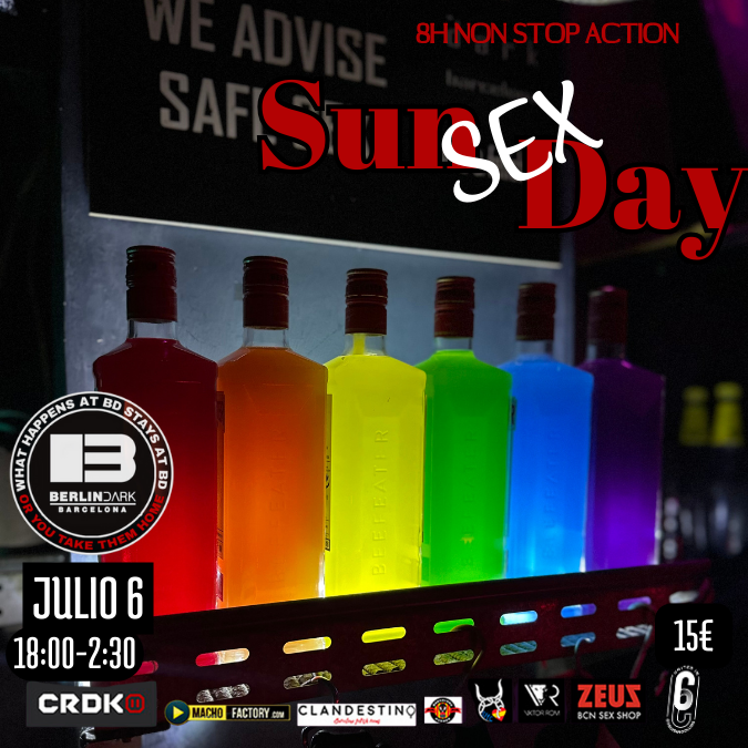 BdsmHoyMagazine's tweet photo. #Eventos SunSEXday
6 julio - 18:00 - 23:30 
BerlinDark Passatge de Prunera, 18, Barcelona, España
Uno de los domingos más llenos de acción del mes será el 6 de JULIO. Reserva la fecha y no llegues tarde o te perderás un montón de finales felices..#BDSMHOY https://t.co/MrlKG4fhOp https://t.co/XxmNwLOdeP