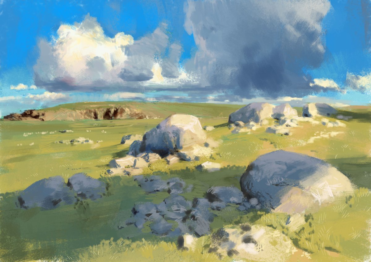 Uromannen2pm's tweet photo. I love painting fields! https://t.co/RXyCDbg8Yd