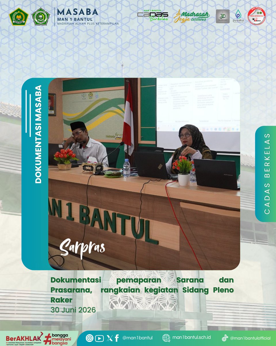 man1bantul's tweet photo. Dokumentasi pemaparan Sarana dan Prasarana,  rangkaian kegiatan Sidang Pleno Raker
30 Juni 2026 https://t.co/idOMdhF5pU