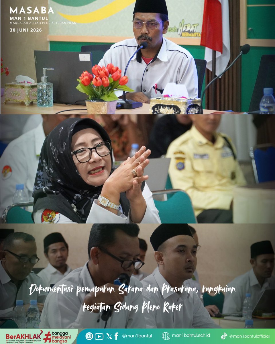 man1bantul's tweet photo. Dokumentasi pemaparan Sarana dan Prasarana,  rangkaian kegiatan Sidang Pleno Raker
30 Juni 2026 https://t.co/idOMdhF5pU
