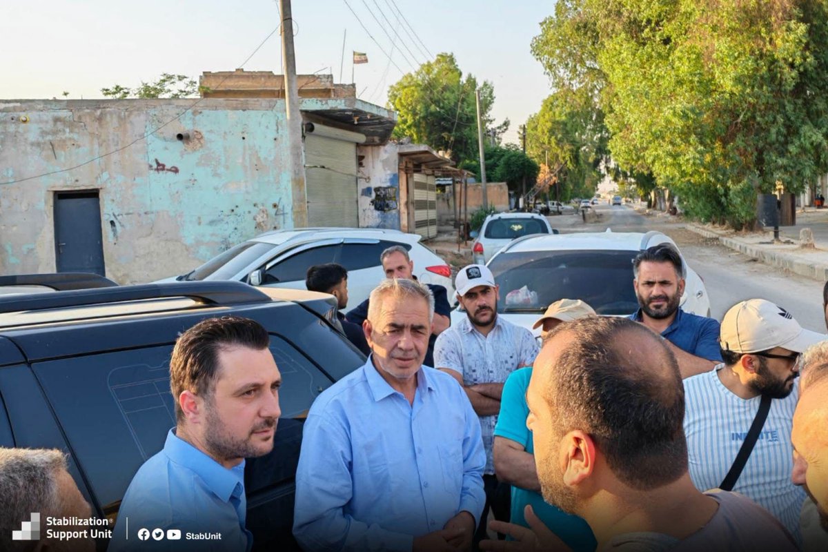 monzersallal's tweet photo. We visited Al-Shuyoukh subdistrict with the Kobani Area Administration to review progress on the newly launched street lighting project and discuss preparations for the upcoming services project.

Both projects are implemented by (SSU) &amp; funded by Rashad Program &amp; Furat Program. https://t.co/wTEndFYLjR