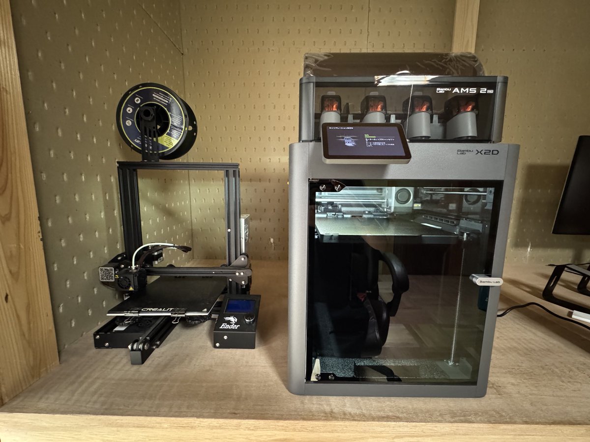 MADLab20's tweet photo. 作業部屋レベルアップ
#bambulab #H2D https://t.co/Q1At2yadG6
