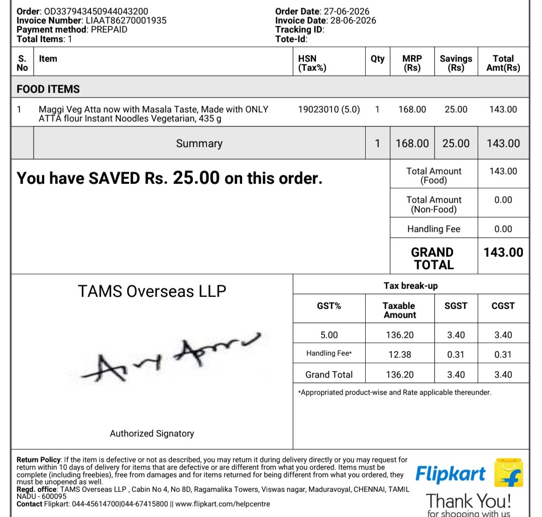 AkShamiii's tweet photo. "Extremely disappointed with @Flipkart @FlipkartSupport. Delivery boy delivered my order (ID: OD33743450944043200) WITHOUT OTP and ran away. Item 'Bikano Khatta Meetha 1kg' is missing! Delivery boy acknowledged it on call but now ignored. https://t.co/4j5pk9Dob0