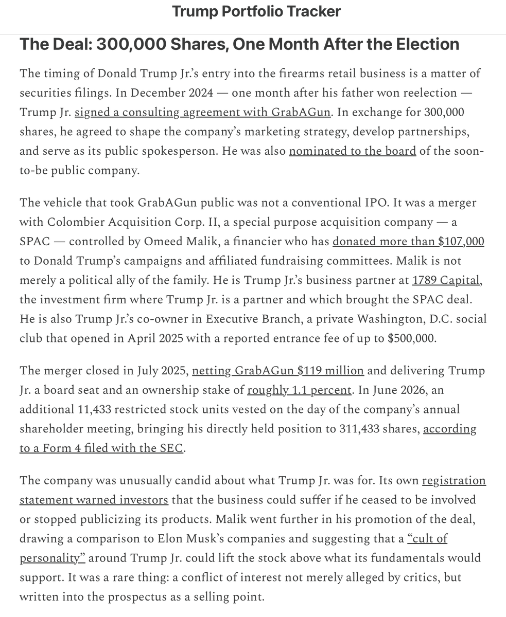 Donald Trump Portfolio Tracker tweet media