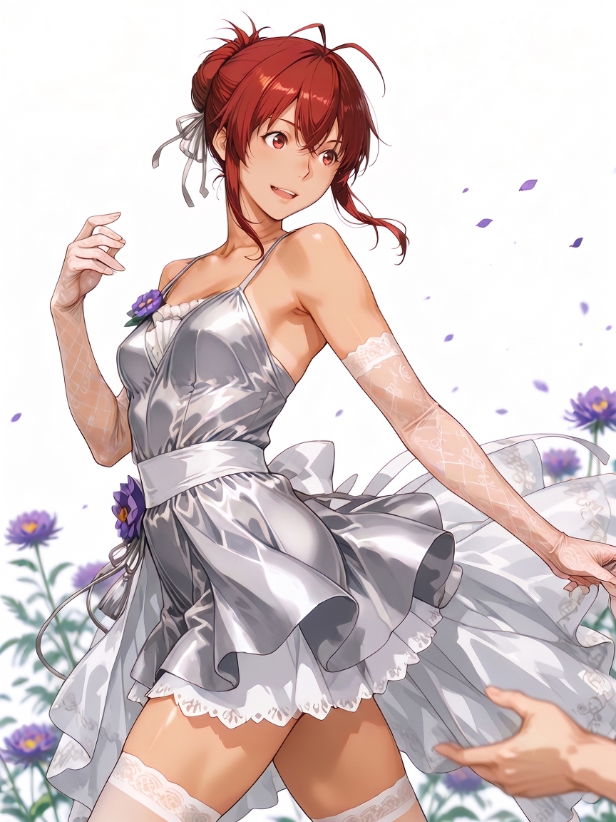 AI銀のゆらめき SFW illustration 参加いたします🤗 シルバーサテンの