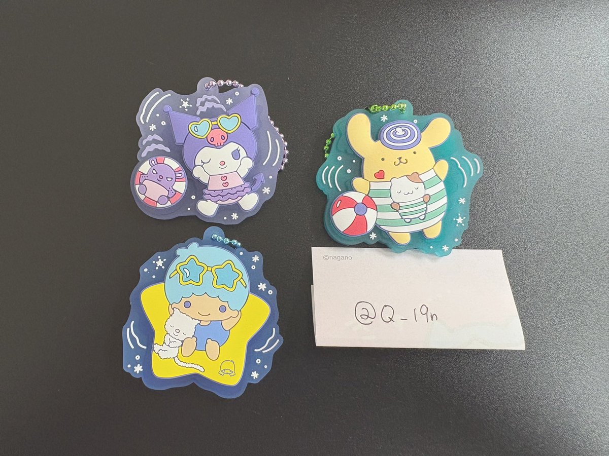 Q_19n's tweet photo. 【交換】サンリオキャラクターズ　ぷっくりラバマスグミ7

譲）クロミ、ポムポムプリン、キキ

求）マイメロ、はなまるおばけ

郵送でのお取引となります。お気軽にお声がけください。 https://t.co/Rm7aPsJCr4