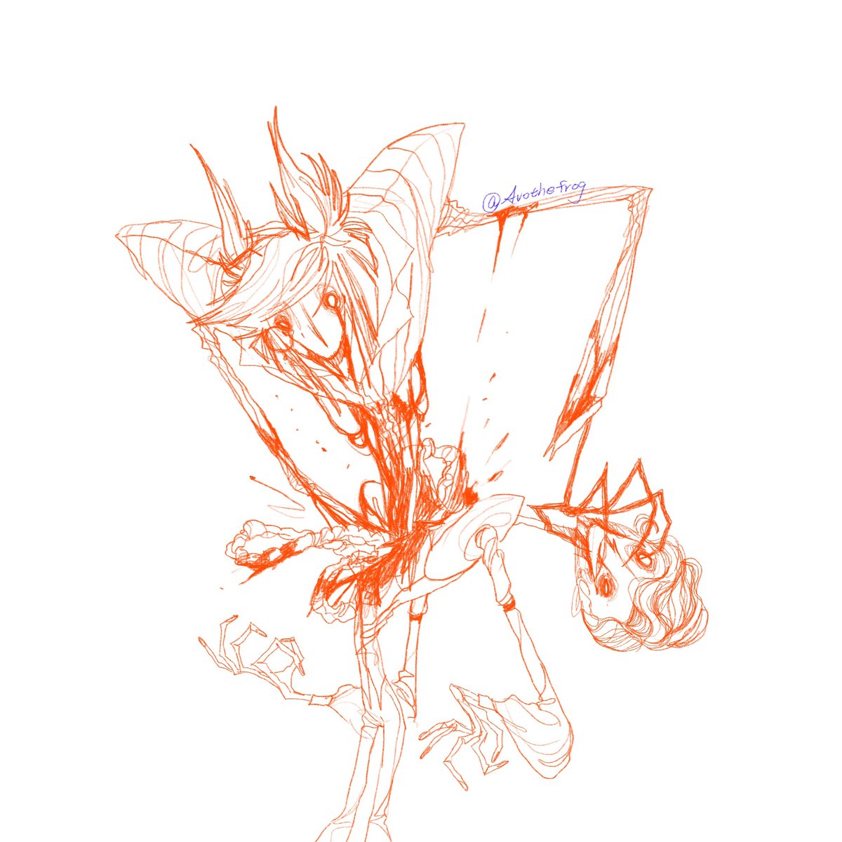 Avothefrog's tweet photo. ”繼續我的樂趣”

#hazbinhotel 
#alastor https://t.co/a3fQe5xC3Q