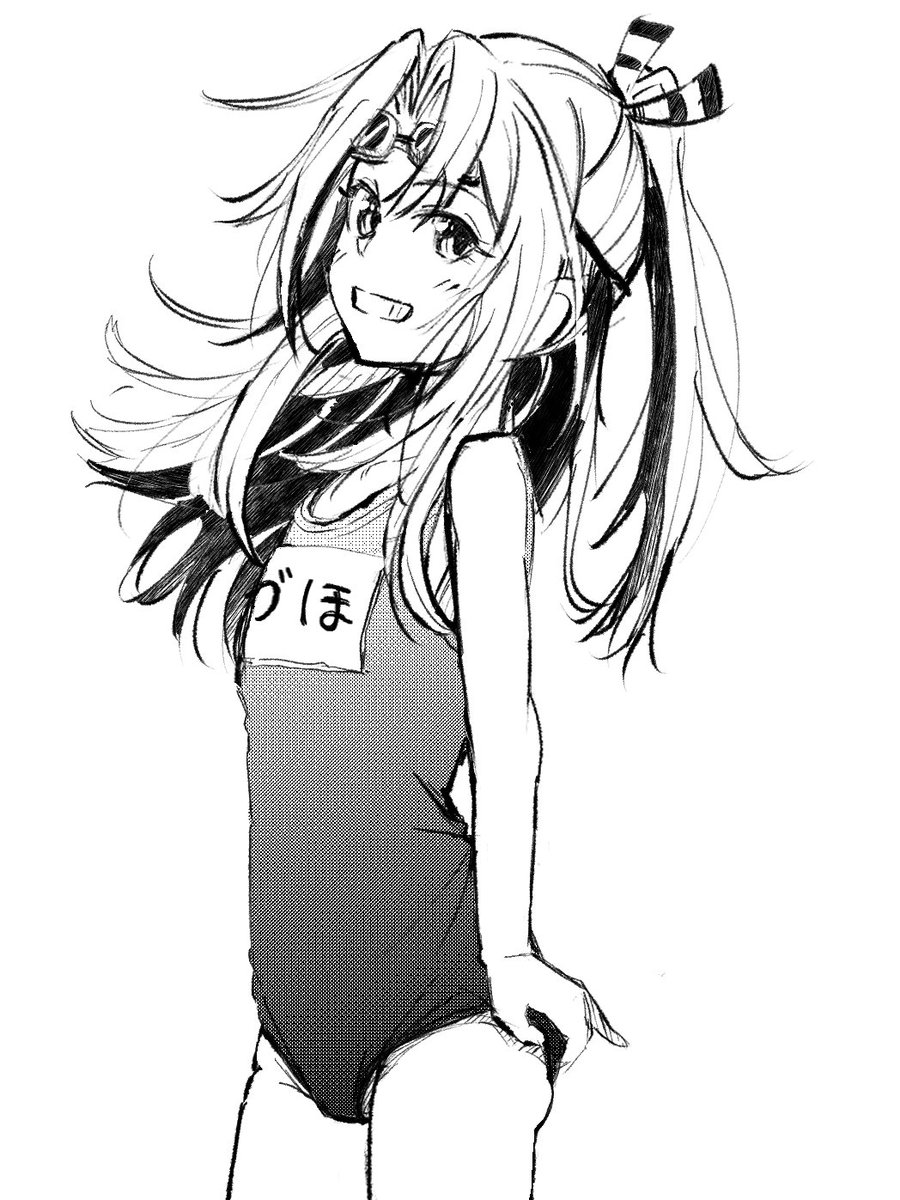 Pandemic142's tweet photo. スク水姿の、艦これの瑞鳳さん。
夏なので描いてみました。 https://t.co/JZDUvZ91X7