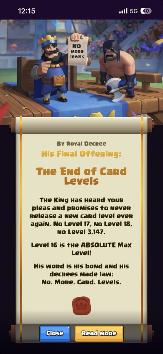 ExQueueSee's tweet photo. @ClashRoyale what the fuck is there to claim? https://t.co/HTJCwXyjWg