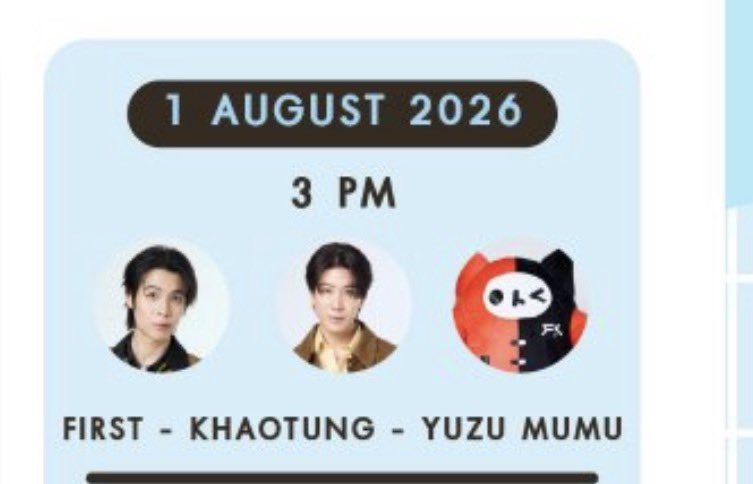 FirstKhaoFans's tweet photo. ✨GMMTV Fan Sign: The Novel Festival 2026 ✨

🗓️ Date: August 1, 2026
⏰ Time: 3:00 PM 🇹🇭 
📍 Location: 5th Floor, Samyan Mitrtown

📖 Fan Sign Venue:
🏢 Meeting Room 2–3, 5th Floor

👥 Assembly Point:
The Sky Garden (near the cinema)
⚠️ Location is subject to change.

#งานมหกรรมนิยายนานาชาติ2026xGMMTV
#FirstKhaotung  #เฟิร์สข้าวตัง 
#YUZUMUMU