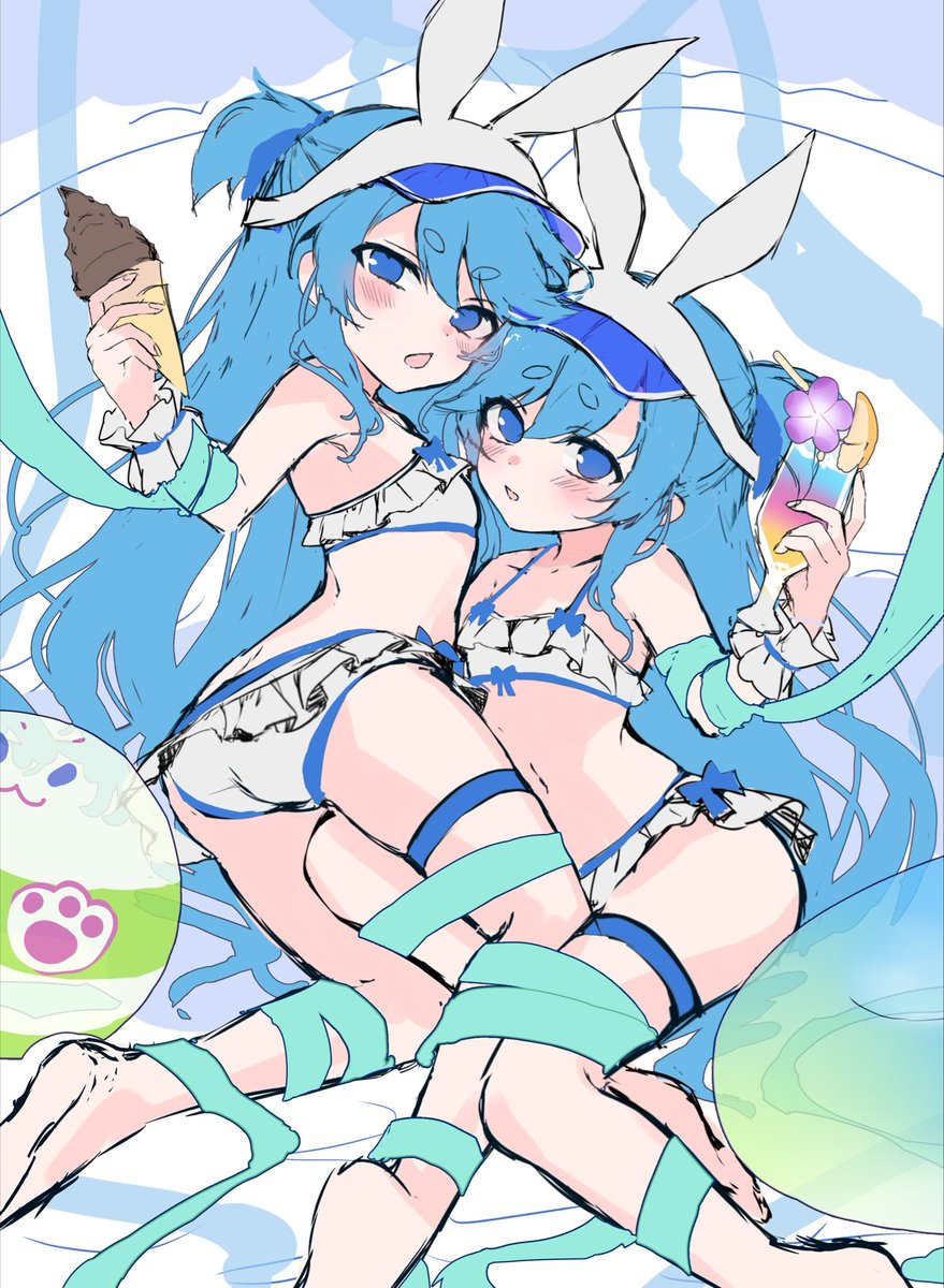 67__3yu's tweet photo. ニアノアのラフ🩵 #sdvx_art https://t.co/cPz5eXVqRW