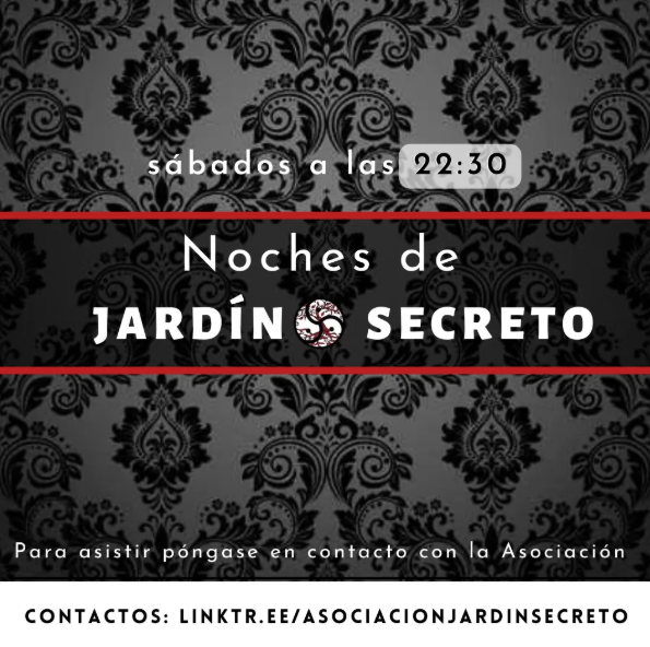 BdsmHoyMagazine's tweet photo. #Eventos Noches de Jardín Secreto
11 julio - 22:30 - 23:30 CEST
Jardín Secreto Valencia, Valencia, España
¡Atención al cambio de horario! Los sábados tenemos Las Noches de Jardín Secreto #BDSMHOY https://t.co/EPqXNR39Eq https://t.co/o3Lsn7wLJw