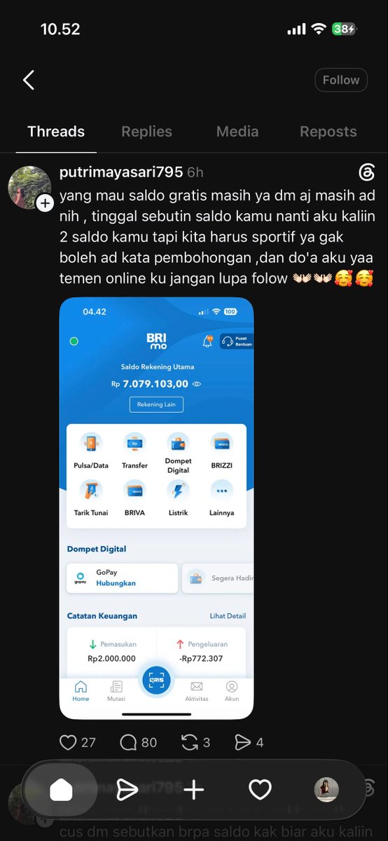 MasBroKontxkri's tweet photo. Ternyata penipuan penipuan kaya gini ril. Sanking butuh duit nya aku ketipu ginian. Ga mungkin ternyata org tuh ngasih duit cuma cuma. Ketipu 100rb juga udah lumayan bgt, kaya gini gjni yg bikin trust issue. Tp gpp itung2 sedekah :")

cc : caraglowaura https://t.co/oXKqEfHaVh
