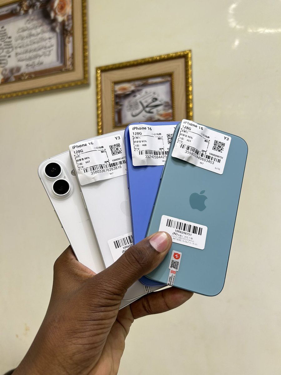 AU_khaleepha's tweet photo. Like and Repost

Original iPhone 16 128gb Non Display 

Price: 800k Each 

Dm for business
Call/WhatsApp: 09031118434

Nationwide Delivery✅ https://t.co/a03dmAi8PP