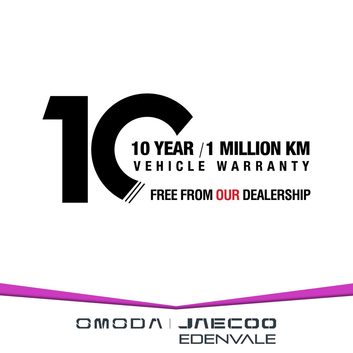 OmodaEdenvale's tweet photo. Drive further with confidence.

With a 10-year / 1 million km warranty, your OMODA or JAECOO is backed for the long run.

It’s peace of mind that stays with you, wherever you go.

👉 Enquire today and experience the difference: https://t.co/r39B7CFGYl https://t.co/s2Xd6UFx5v