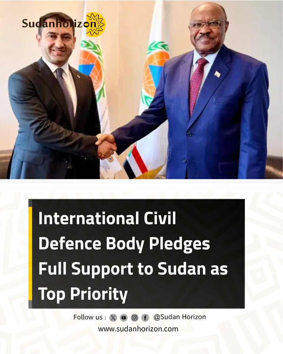 SudanHorizon's tweet photo. During a meeting in Geneva, Foreign Minister Mohi El-Din Salem and #ICDO Secretary-General Arjog Kalantarli discussed strengthening disaster response. The organization pledged urgent funding and equipment for the upcoming rainy season, aiming to protect returnees and safeguard the local #economy from flood risks.
To read the full news on Sudan Horizon, click the link in the first comment.
#sudanhorizon #Sudan