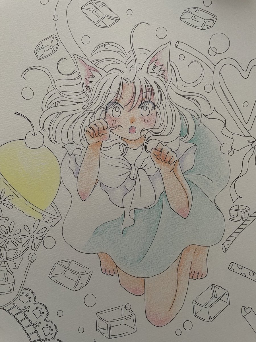 jPvX3RgcVZLCNKP's tweet photo. 線画→色ぬりスタート
「クリームソにゃ🐾」
#イラスト #illustration‌‌ https://t.co/BAls7YT1cH