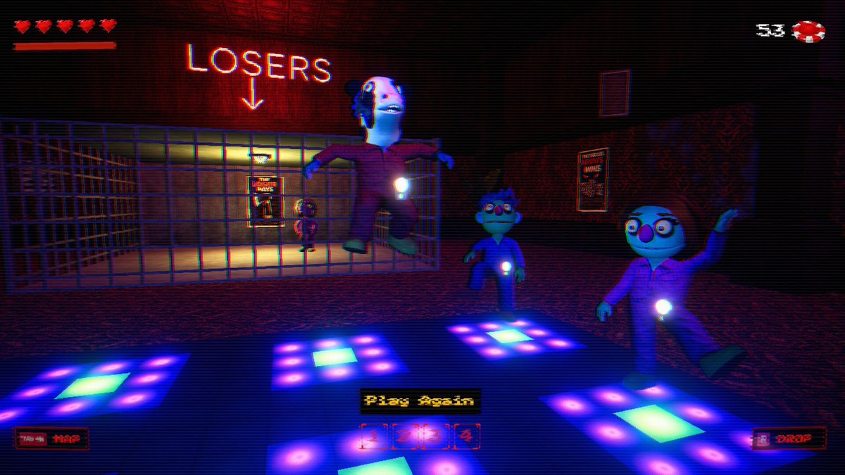 psychotronicdev's tweet photo. @ZerinLABS Happy #ScreenshotSaturday 
DEATH DEALER

Disco floors.
Cow heads.
Losers in cages.

It all starts with a card game.
https://t.co/fgwcF8vb9P https://t.co/r5LgE7tM20