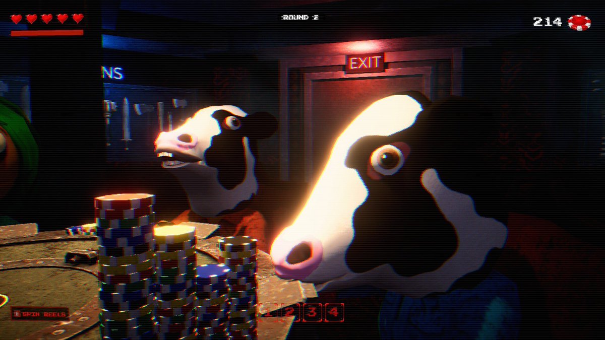 psychotronicdev's tweet photo. @ZerinLABS Happy #ScreenshotSaturday 
DEATH DEALER

Disco floors.
Cow heads.
Losers in cages.

It all starts with a card game.
https://t.co/fgwcF8vb9P https://t.co/r5LgE7tM20