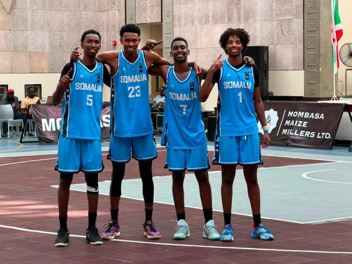 Olympicsom's tweet photo. 🏀🇸🇴 Two wins, one proud nation!

Somalia's 3x3 National Basketball Team continues its impressive run at the tournament in Mombasa, Kenya, defeating Uganda (21–15) and Burundi (16–11).

Congratulations

#TeamSomalia #SNOC2026 #3x3Basketball #RoadToVictory #Mombasa #Somalia 🇸🇴🏀 https://t.co/YW2gOSnnhY