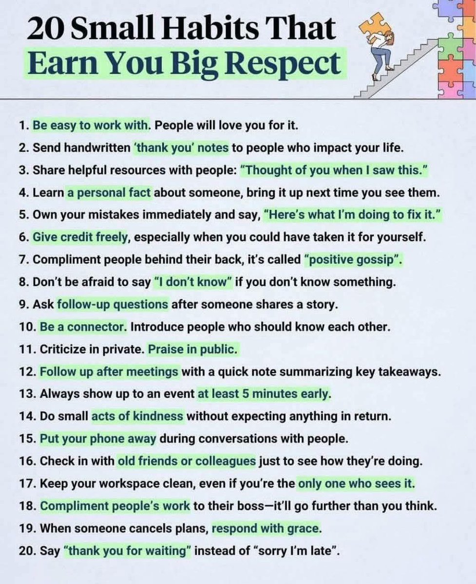 Masculine_print's tweet photo. 20 Small Habits That Earn You Big Respect https://t.co/GK4eHuA1ZM