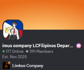 chikiningsopas's tweet photo. if ur filipino 🇵🇭 and likes limbus company, join my server WE ARE CHILL AS FUCK

comment if you want the server link https://t.co/Vjtx3YtYU2