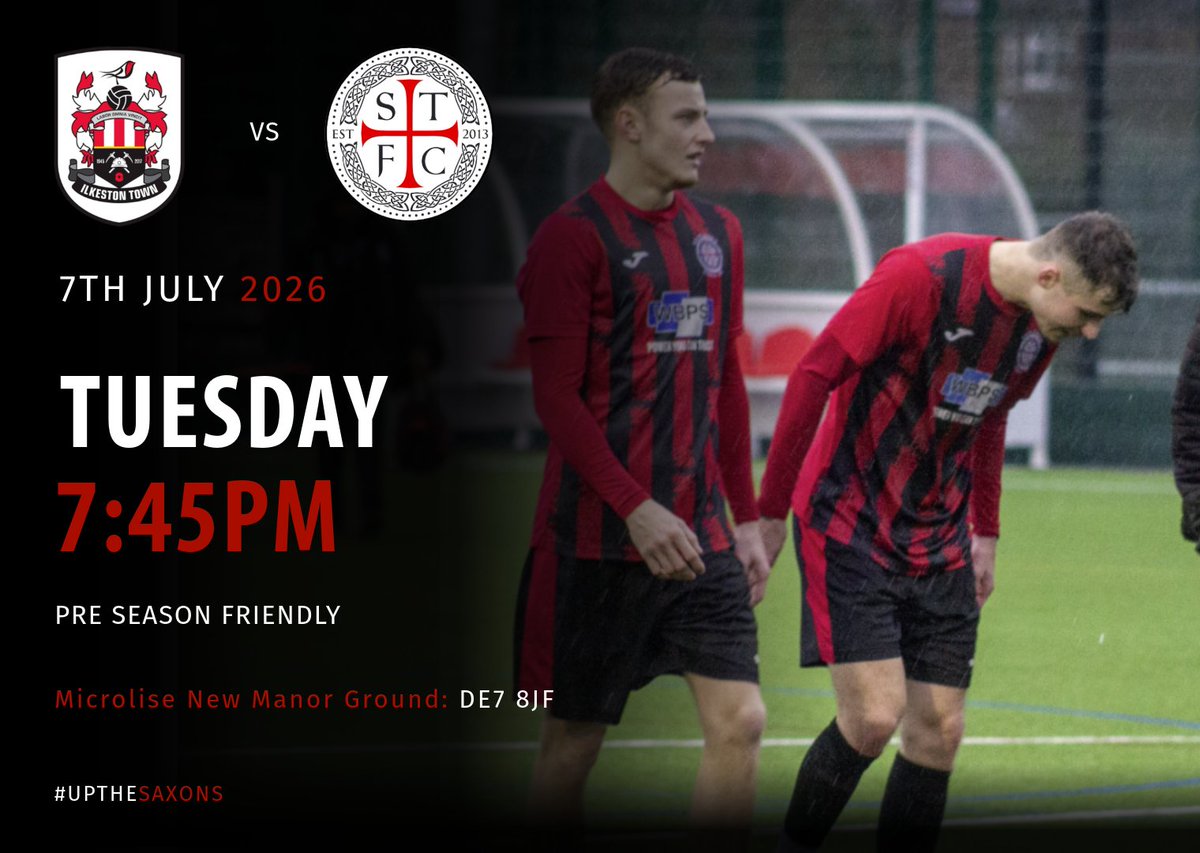 STFCseniors's tweet photo. Pre Season Game 2 and its a tough test as the Saxons travel to nearby step 3 opposition @ilkestontown_fc https://t.co/0JIxOdRpkl