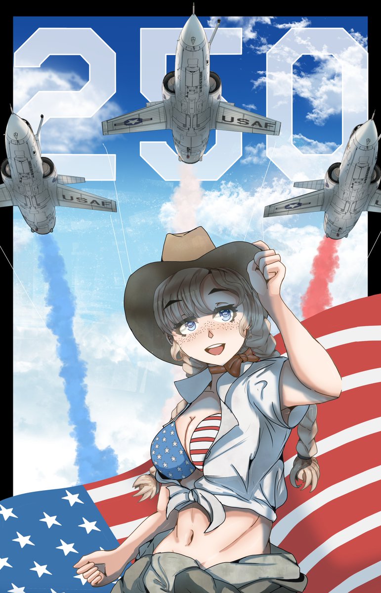 Lewdtenant_Isan's tweet photo. Happy 4th of July Yanks! Congrats on being around for 250 years! Hope yall like this artwork i made for the occasion featuring my beloved F-104s!
-
-
-
#AnimeArt #AviationArt #Anime #StarfighterSaturday https://t.co/xchbnuGayL
