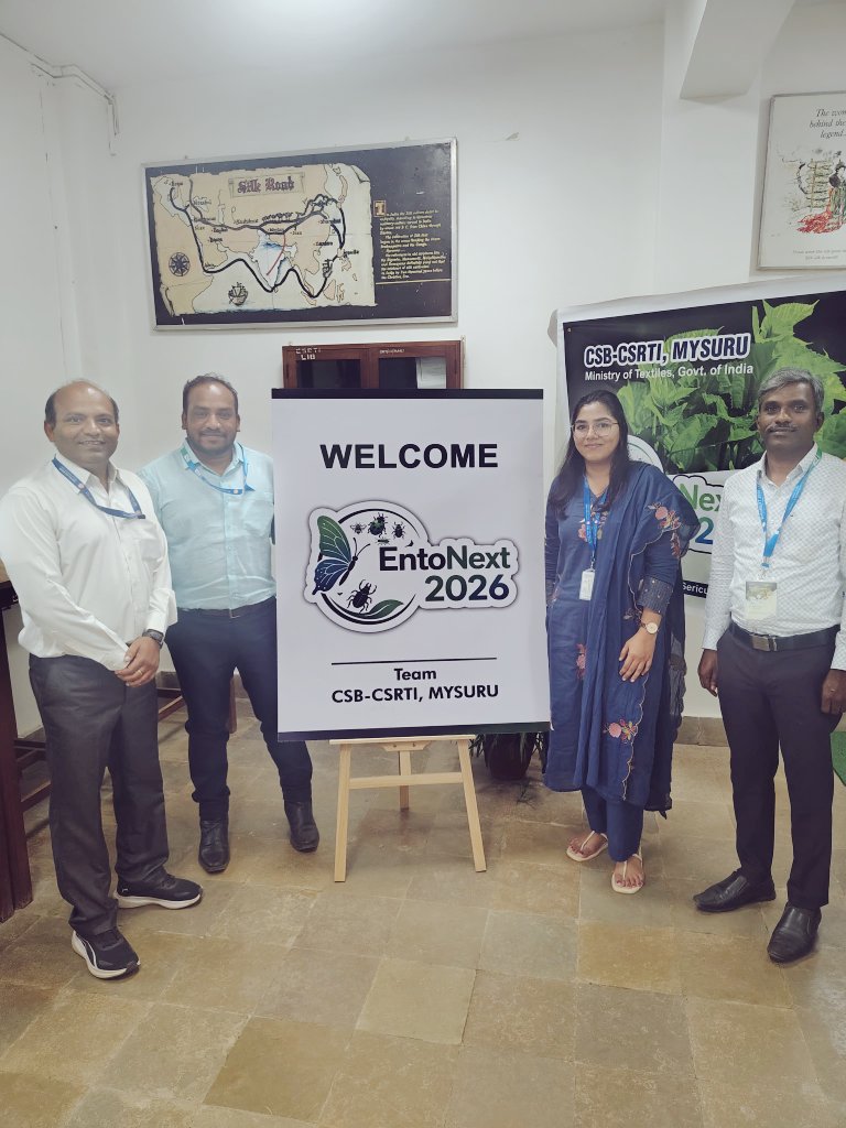CSBISBR's tweet photo. Scientists from CSB-ISBR actively participated in EntoNext 2026 (Entomology Meet) held at CSRTI, Mysore on 30th June 2026. The event provided an excellent platform for scientific exchange, knowledge sharing, and discussions on emerging trends in entomological research. https://t.co/s9A6Fe4Jab