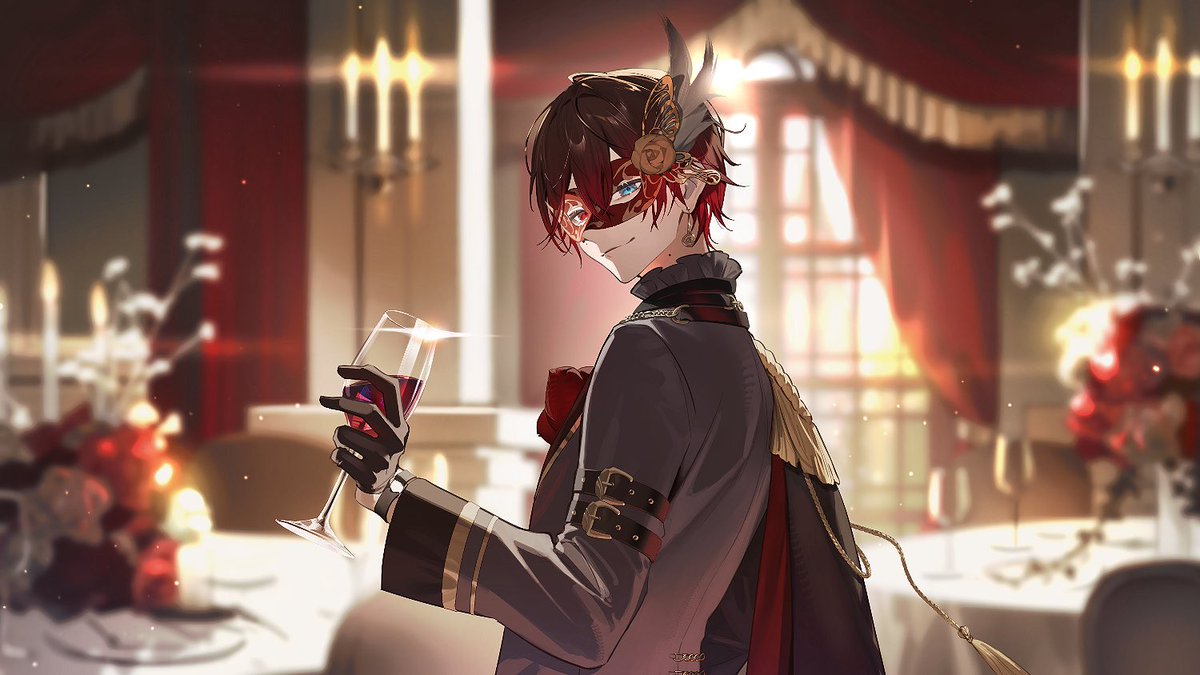 yu_pa_U's tweet photo. あっと様『 マスカレードヴェール 』
MVイラストを担当いたしました。
お誕生日おめでとうございます！🎂よろしくお願いします✨️ https://t.co/w6SKGIKDe1