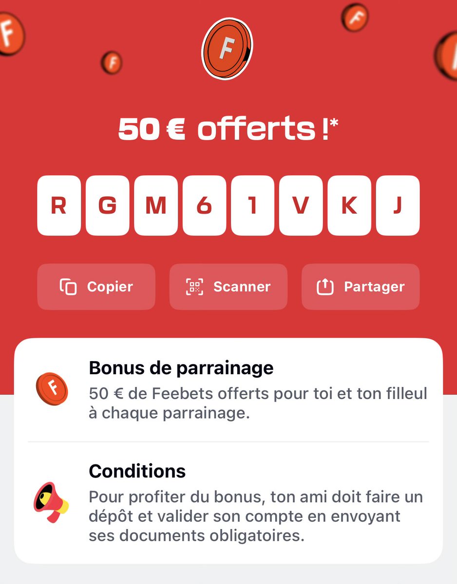 romfacc66's tweet photo. 50€ parrainage 🚨🥳🤑🥸
Rejoins-moi sur @Betclic et sur et profite d'un bonus dès ton inscription 🤑

👉le code parrain = RGM61VKJ

#Bonplan 
#FifaWorldCup2026 
#TeamParieur 
#PARFRA https://t.co/icv87N5BfT