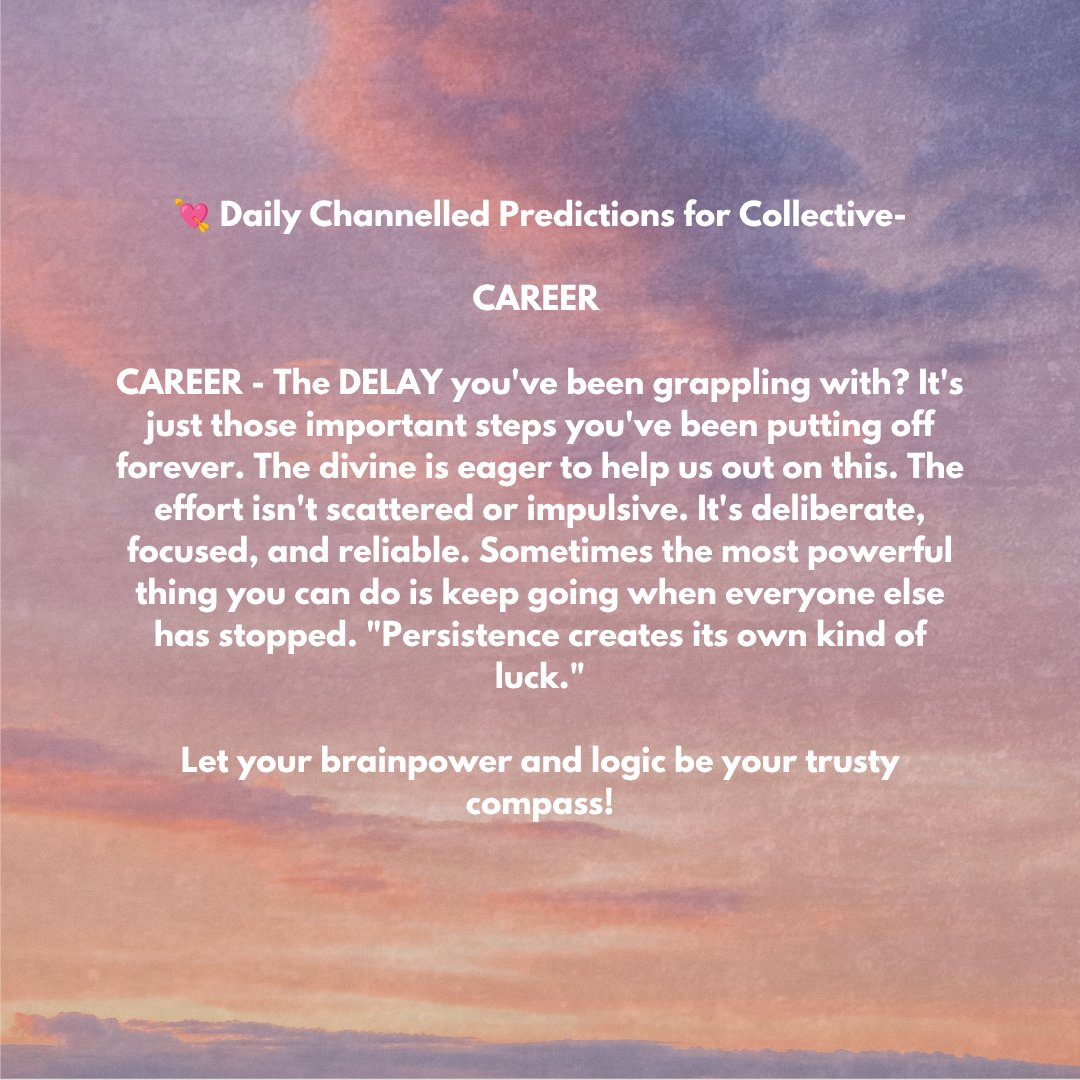 ThetempSays's tweet photo. Daily Channelled Predictions for Collective- Career.📨
Personal readings are available. Take what feels right and leave what doesn’t.  #tarotreadersofig #predictions #tarotcard #tarotreading  #collectivereading #foryouシ #tarotreading https://t.co/u7TBzzxeMH