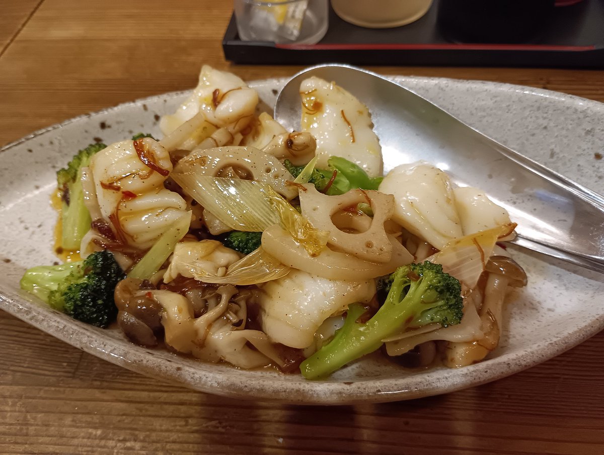 xb35's tweet photo. イカのＸＯ醤炒め https://t.co/cJTTrBeQBF
