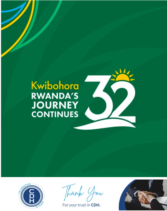 cdhcapitalltd's tweet photo. @cdhcapitalltd  yifurije Abanyarwanda bose n’inshuti z’u #Rwanda Umunsi mwiza wo Kwibohora ku nshuro ya 32. https://t.co/4qfG0JERKh