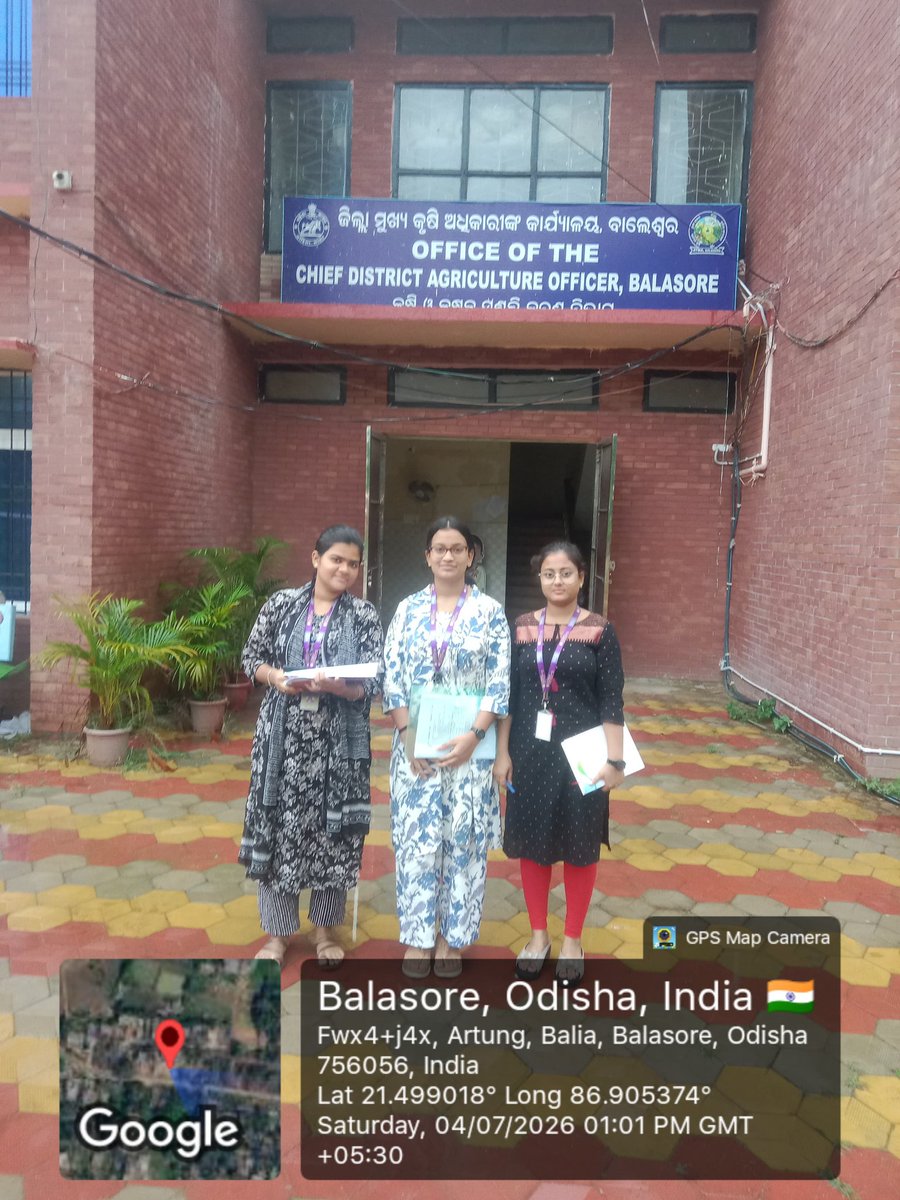 OCSA0000's tweet photo. 📍Day 1 of RAWE/AIA
A great start to our field learning journey with a visit to the Chief District Agriculture Office, Balasore. Excited to learn, explore, and grow! 🌱🚜
#RAWE #AIA #Agriculture #CVRGU #Balasore #FutureAgronomist https://t.co/wsxmXC7kFK