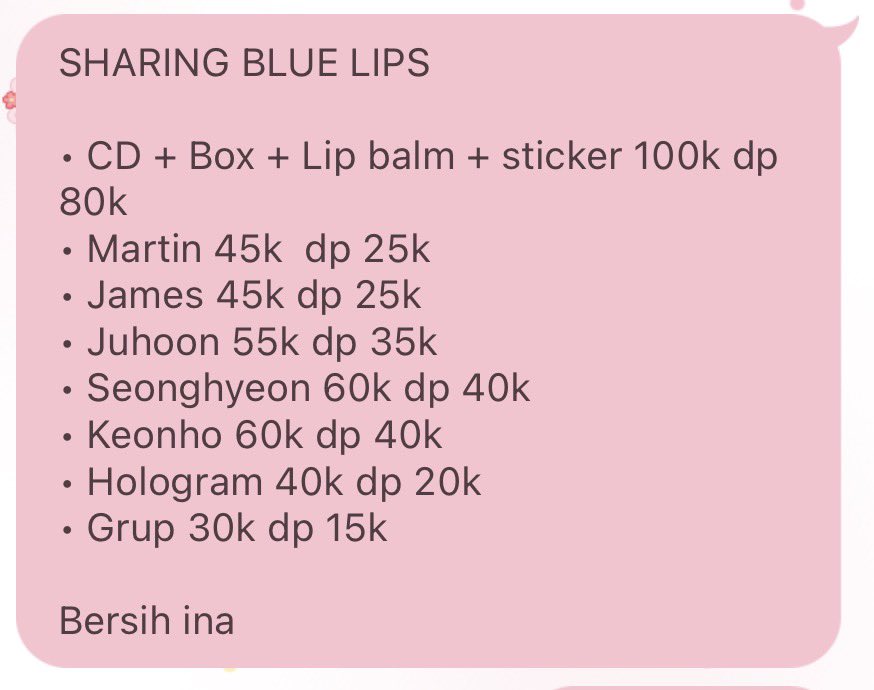 GoYangi_Ina's tweet photo. #wts hi, aku open handcarry blue lips cortis

✅ GO Line
🛒 ready co 25.7
❌ holo
📍 tangerang https://t.co/DO8GfspkfX