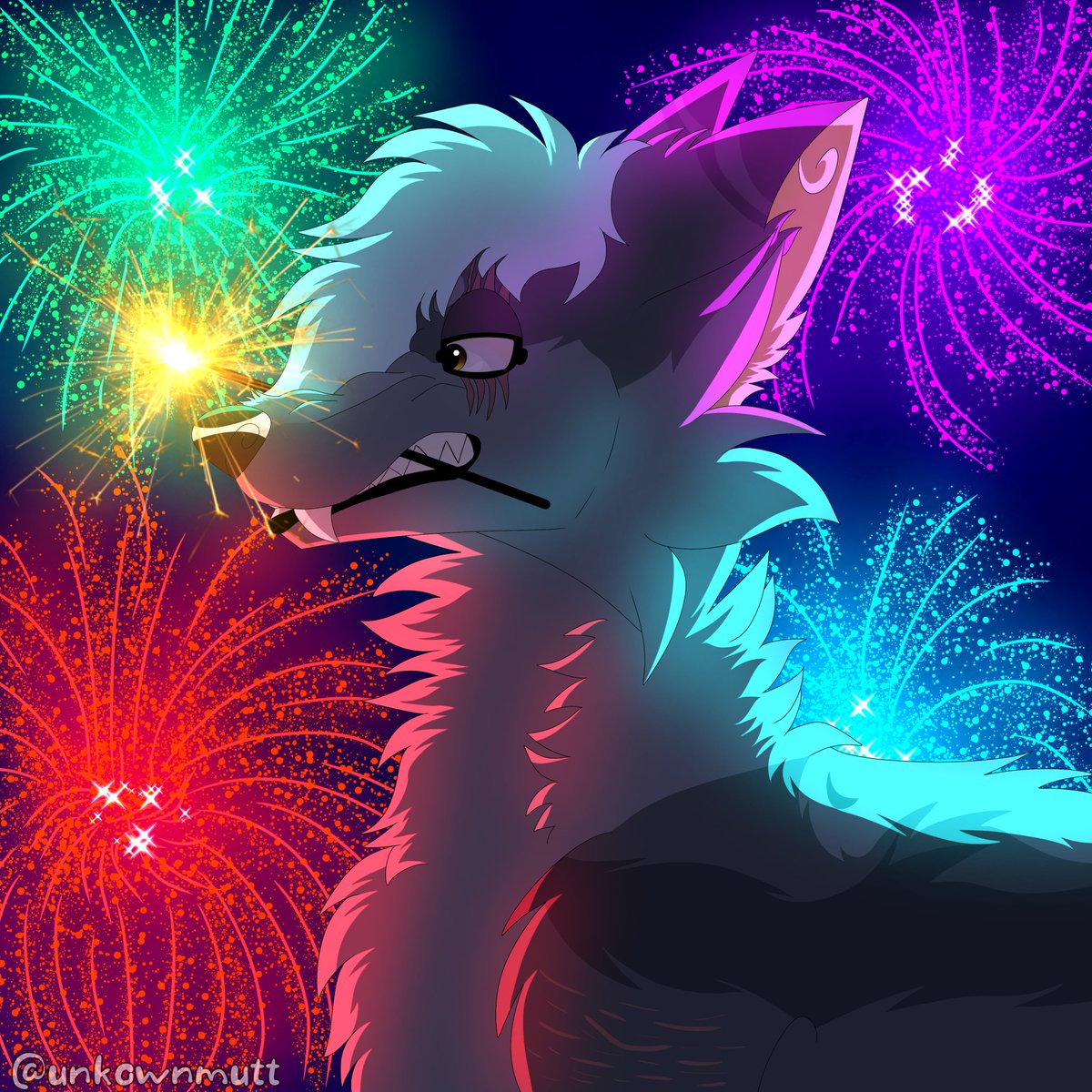 unkownmutt's tweet photo. ‼️🇺🇲 HAPPY 4TH OF JULY EVERYONE 🇺🇲‼️
#4thofjuly #digitalart #furryart #fireworks #smallartistsupport https://t.co/h6bqZujRos